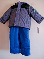 Boys 2 Piece Snowsuit Size 12 Months Carters Gray NEW