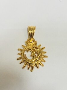 Authentic Radiant Solar Deity Locket Of Aum And Shiva