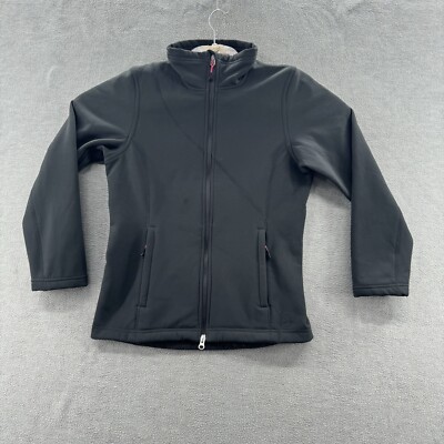 nike acg womens size s black full zip sherpa fleece lined jacket