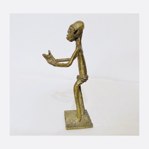 Vintage African Male Brass Figurine Ashanti Asante Gold Weight - Picture 4 of 6