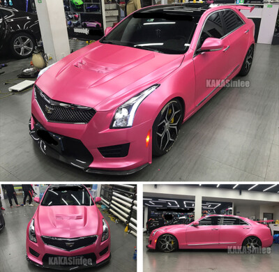 Flexible Pearl Metal Car Wrap Sticker Glitter Satin Chrome Vinyl Decal Pink US