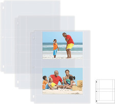 Photo Album Refill Sheets, 4 X 6 Inch, Heavyweight, Diamond Clear 3 Ring Photo B