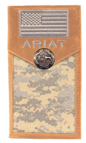 Customized American Flag Ariat Green Digital Camo Long Wallet - Picture 133 of 228