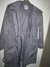 Hoodlamb Coat With Hood Oversized Size S M Blue 73% Organic Cotton 27% Hemp