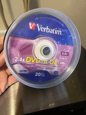 20 Pack Verbatim 2.4x DVD+R DL  8.5 GB Double Layered Recordable up to 6x (OPEN)