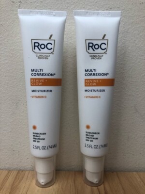 ROC REVIVE AND GLOW VITAMIN C MOISTURIZER WITH SPF 30, 2.5 FL OZ, 2-PACK