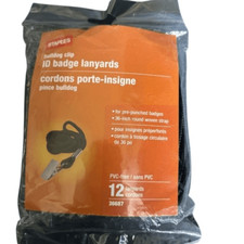 Staples Bulldog Clip ID Badge Lanyards Pack Of 12