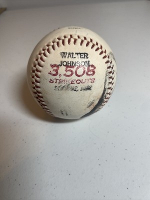 Nolan Ryan Walter Johnson 3,509 Strikeout Ball Gulf 1983 Vintage 