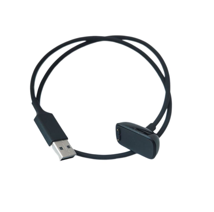 Genuine Fitbit Charging Cable - Compatible With Luxe, Charge 5, Versa Sense (Black)