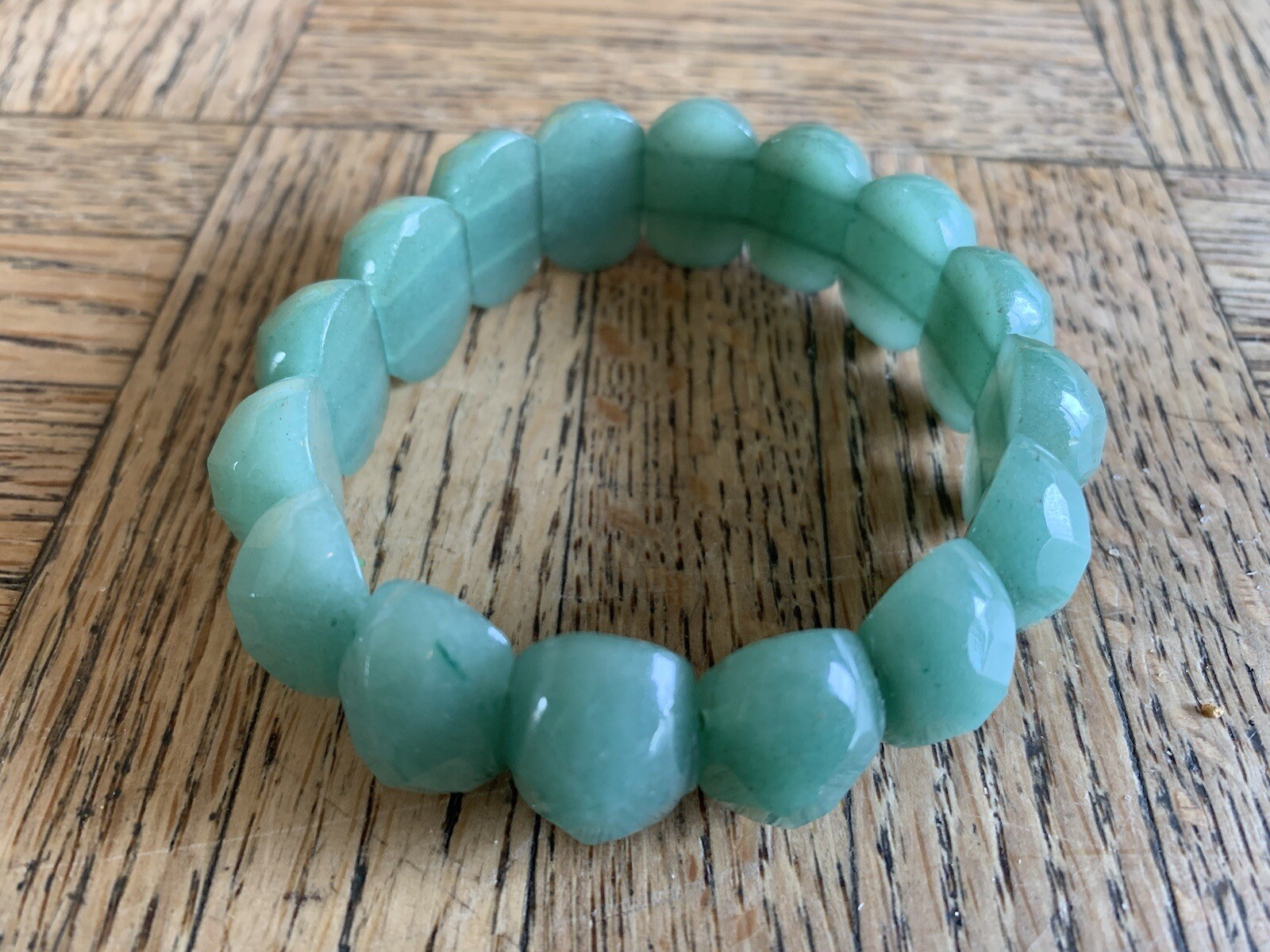 Amazonite Oval Gemstone Double Drill Stretch Bang… - image 9