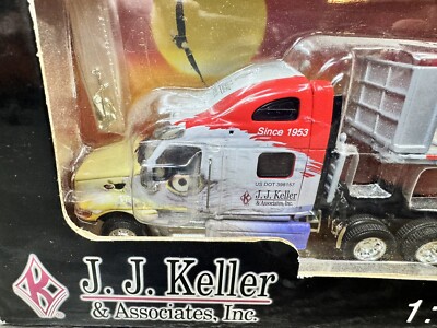DCP JJ Keller Peterbilt 387 with Flat Trailer Covered Load 1/64 | eBay
