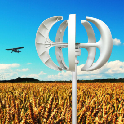 600W DC 24V 5-Blade Lantern Wind Turbine Generator Vertical Axis Wind Power USA