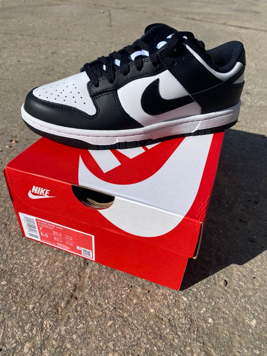 Size 7 - Nike Dunk Low Black White | eBay