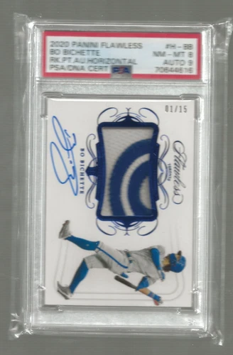 2020 FLAWLESS RC PATCH AUTOGRAPH BO BICHETTE #H-BB PSA 8 NM-MT/9 AUTO 1/15 MADE
