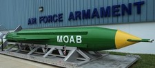 GBU-43 Fuerza Aérea de los Estados Unidos Bomba Convencional Modelo Madera Réplica Grande Nuevo