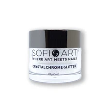Sofi-Art All-in-One Crystal Chrome Nail Glitter - Silver Crystal #FC04 - 1 oz