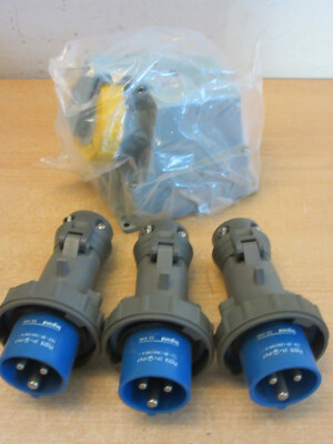 3 Legrand Hypra 52-046 Plugs 16A 6h/200/250v & Commando LN 9196 Socket outlet