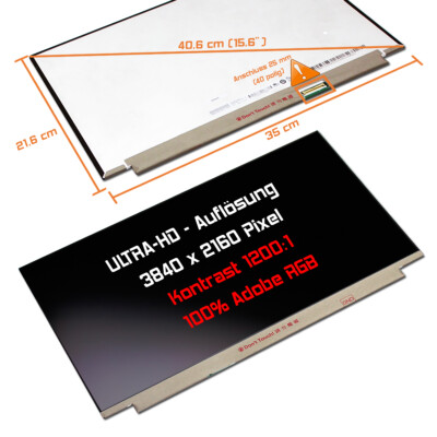 15,6'' LED Display matt passend für Lenovo ThinkPad T590-20N40009GE IPS Adobe UHD