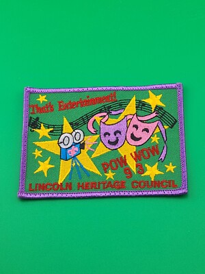 That's Entertainment Pow Wow 93 Lincoln Heritage Council Patch BSA Scouts NEW