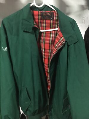 Merc London Men's Green Classic Harrington Bomber Jacket Size XXL 