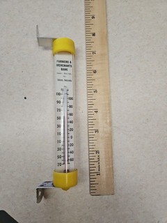 Vintage Advertising Thermometer Edison Nebraska Farmers & Merchants Bank