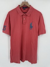 Ralph Lauren Polo Shirt Mens XL Pink Classic Fit Big Pony #3 Rugby Outdoors Prep