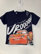 Lightning McQueen Graphic navy Shirt Short Sleeve Size 3T