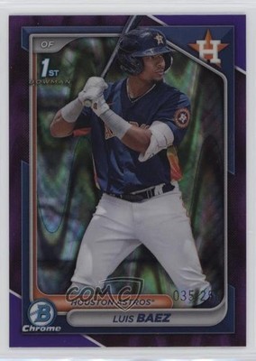 2024 Bowman Chrome Prospects Purple RayWave Refractor 35/250 Luis Baez 10z2