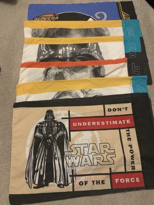 Vintage 1997 Star Wars Sci Fi Movie Two Sided Pillowcase Lot of 6