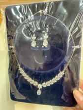 1 set crystal drop necklace & earring jewelry set FREE SHIP
