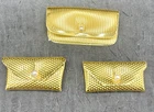 Vintage Barbie Gold Clutch Purses Pearl Snap Doll Accessories Lot 3 1960s
