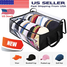 Hat Storage Dust Bag Baseball Hat Cap Organizer Clear Rack Zipper Cap Holder US