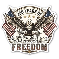 250 Years of Freedom 1776-2026 5" Patriotic Car Magnet - America 17762026