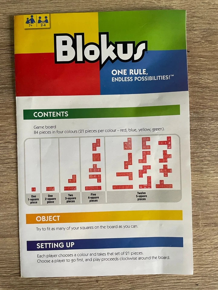 Blokus Board Game by Mattel Games 2013 Strategy - x1 piece missing - Image 3 of 4