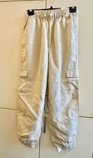 GAP Kids Pants Washwell Beige Unisex Size XXL 14-16 Elastic Waist Classic NWT
