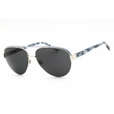 Bebe Women's Sunglasses Silver Metal Full Rim Aviator Shape Frame BB7252 040