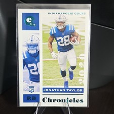2020 Panini Chronicles Jonathan Taylor Indianapolis Colts RC Rookie Card #42. rookie card picture