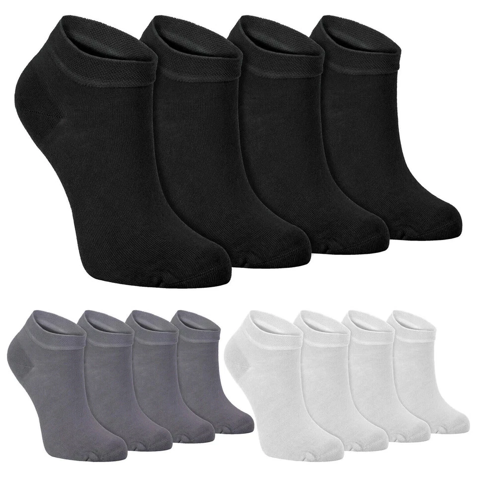 Bamboo Breathable Low Cut Ankle Trainer Socks