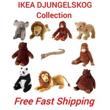 DJUNGELSKOG Soft Toy Animal Collection Elephant Lion Bear Panda Orangutan