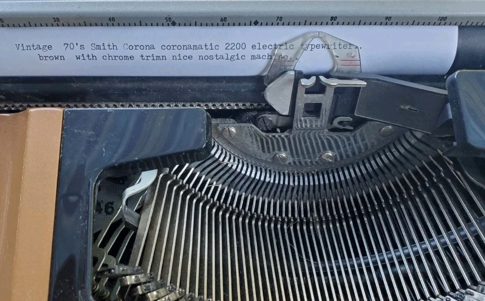 复古 70 年代 Corona Coronamatic 2200 电动打字机和墨盒工作良好* — 第 3/4 张图片