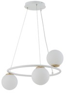 HäNgeleuchte Rondell Weiß Metall Glas Blendarm Bis 0,7 M Pendel Lampe Esstisch