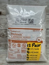 Protexis PI Polyisoprene Surgical Gloves Sterile *12 Pair* Size: 8 *See Dates*