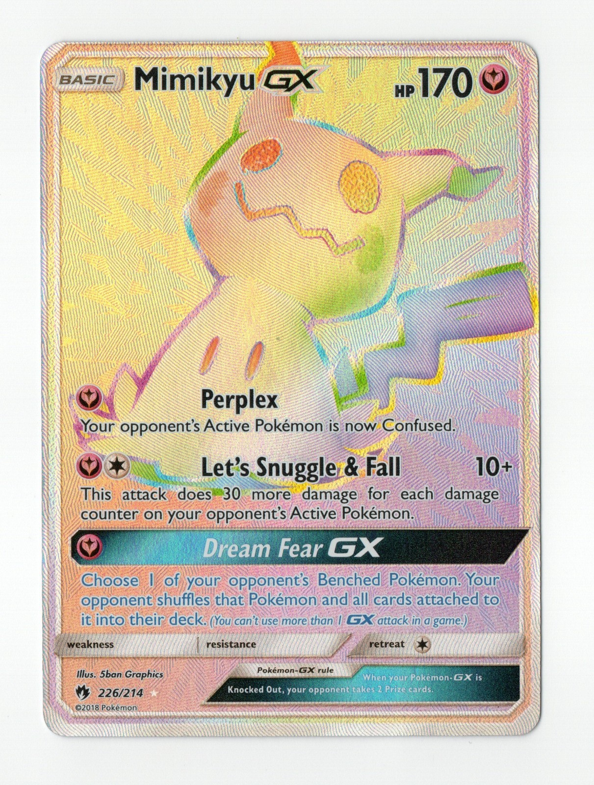 Mimikyu GX (Secret) 226/214 Sm-Lost Thunder Holo