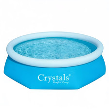 Inflatable Swimming Pool Above Ground Round 8ft  Family Garden Paddling Pool