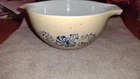 Vintage Pyrex 441 Cinderella Mixing Bowl 1.5 Pint Speckled Tan Blue Amish Butter