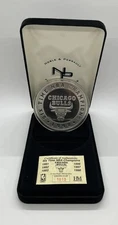 Chicago Bulls NBA Six Time Champions 1/2 Troy Pound .999 Fine Silver Medallion