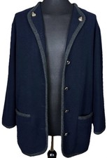 La Rochelle Trachtenjacke Damen Gr. 40 – Janker Walkjacke Marine – mit Herzknöpf