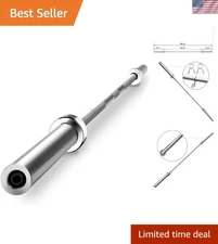 7-Foot Olympic Barbell with Collars - Solid Iron