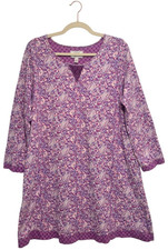 Carole Hochman Heavenly Soft Sleepwear Maxi Nightgown Dress Pink Purple Size M