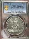 1877-S Trade Silver Dollar PCGS Genuine XF Details (Cleaned)  Trade Dollar
